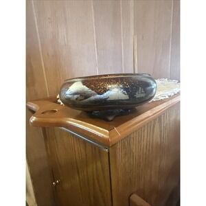 vintage Chinese cloisonné enamel bowl By Ugagco Mt Fuji